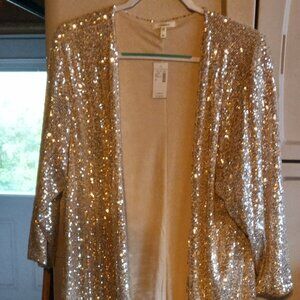 Maurices Sequin fully lined Duster / Long Jacket / Cardigan